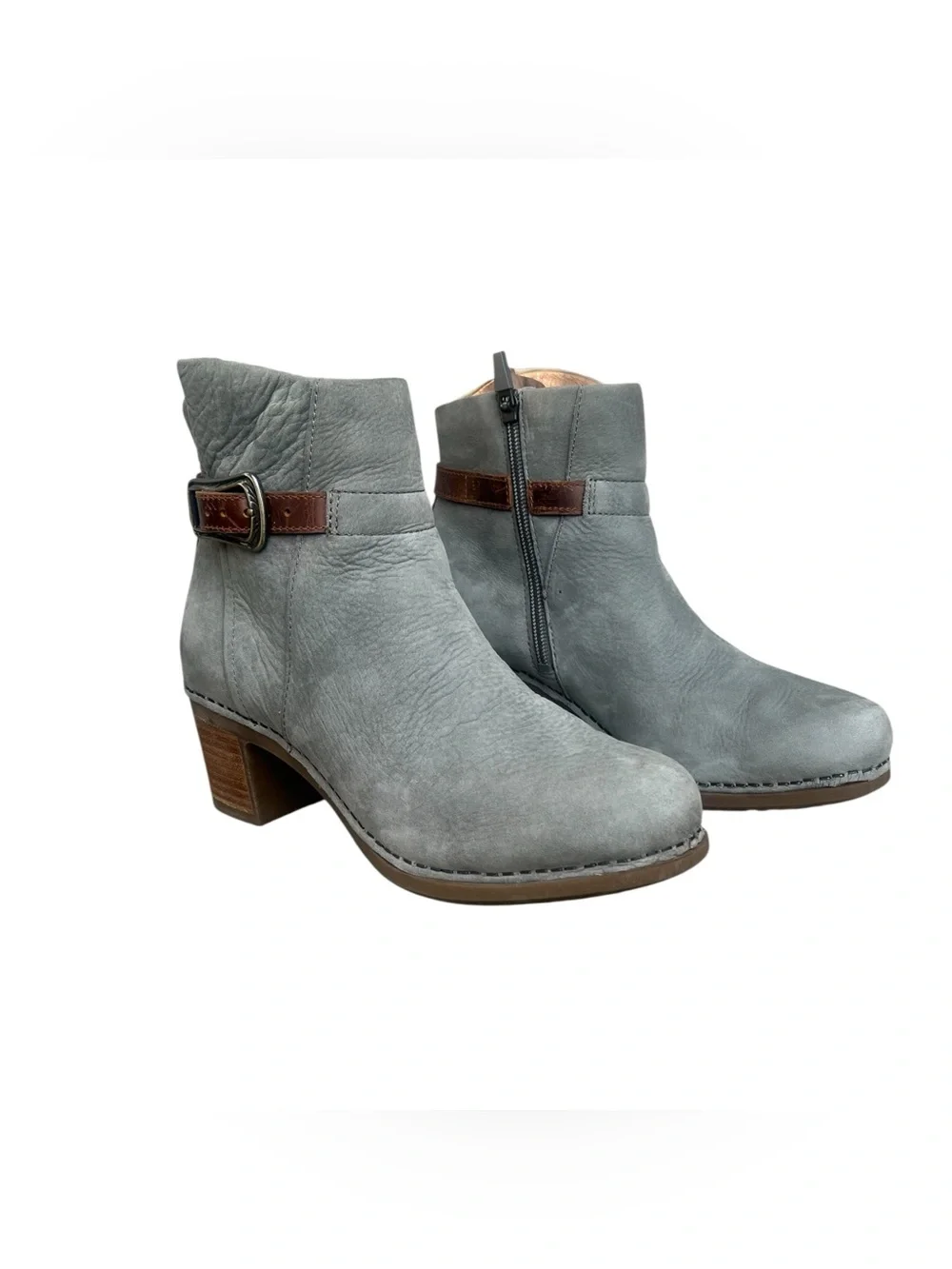 Dansko Hartley Grey Nubuck Leather Ankle Boot. SZ.37.